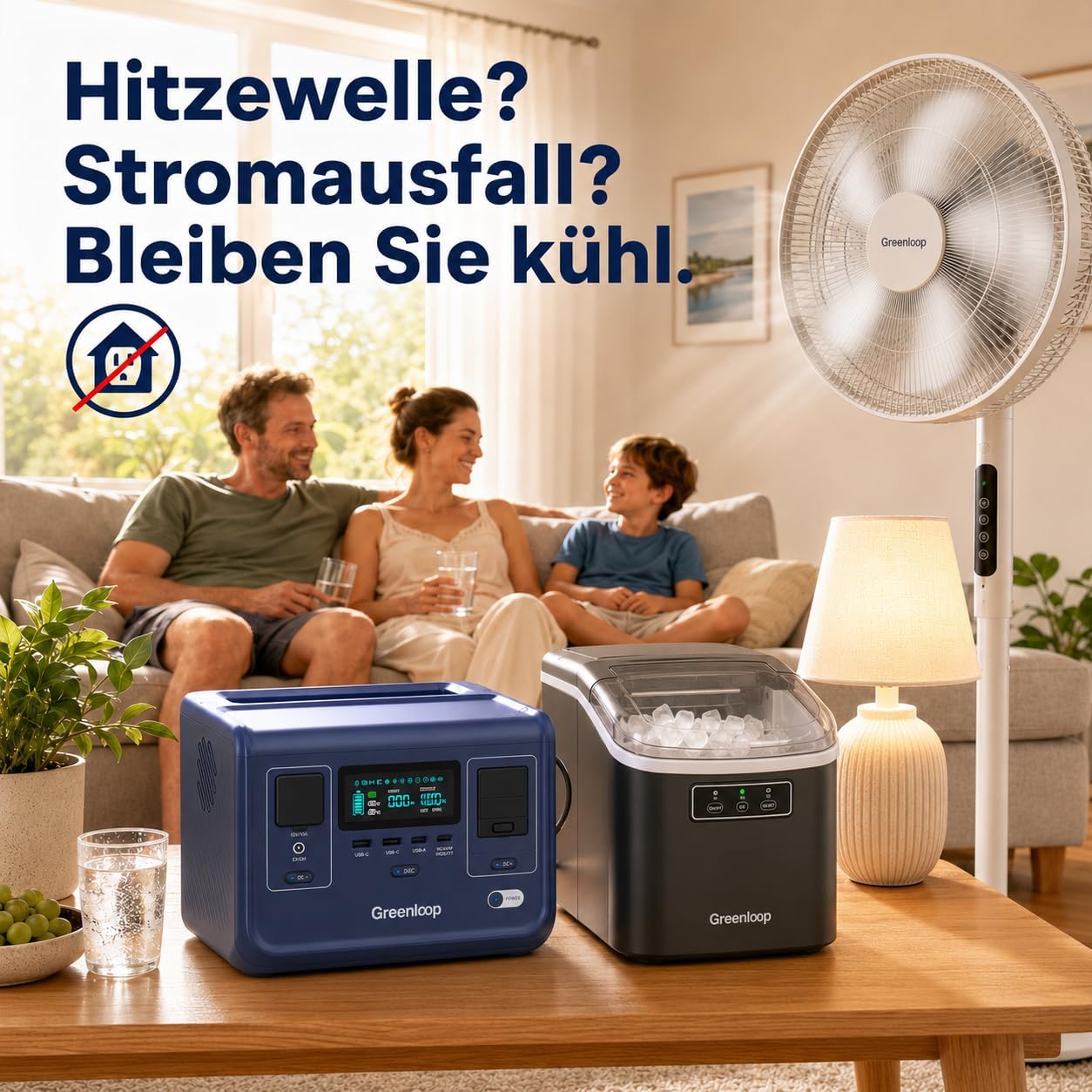 Greenloop Power Station 300 W (600 W Peak), 288 Wh mit EVE LiFePO4-Zellen, Solargenerator mit 230 V-Steckdose, USV 10 ms, USB-C PD140 W, 7 Ports, tragbare Notstromversorgung für Camping – Bild 2