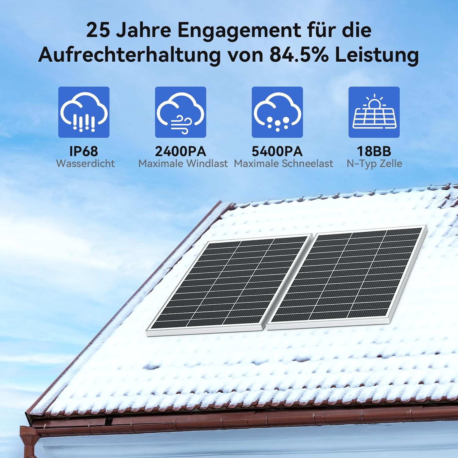 WERCHTAY Solarpanel 2000 W monokristallin, Solarmodul mit hocheffizientem Aluminiumrahmen, SMBB-Technologie, PV-Modul für Batterien, Boot, Wohnmobil, Gartenhaus, Zuhause (200 W x 10) – Bild 5
