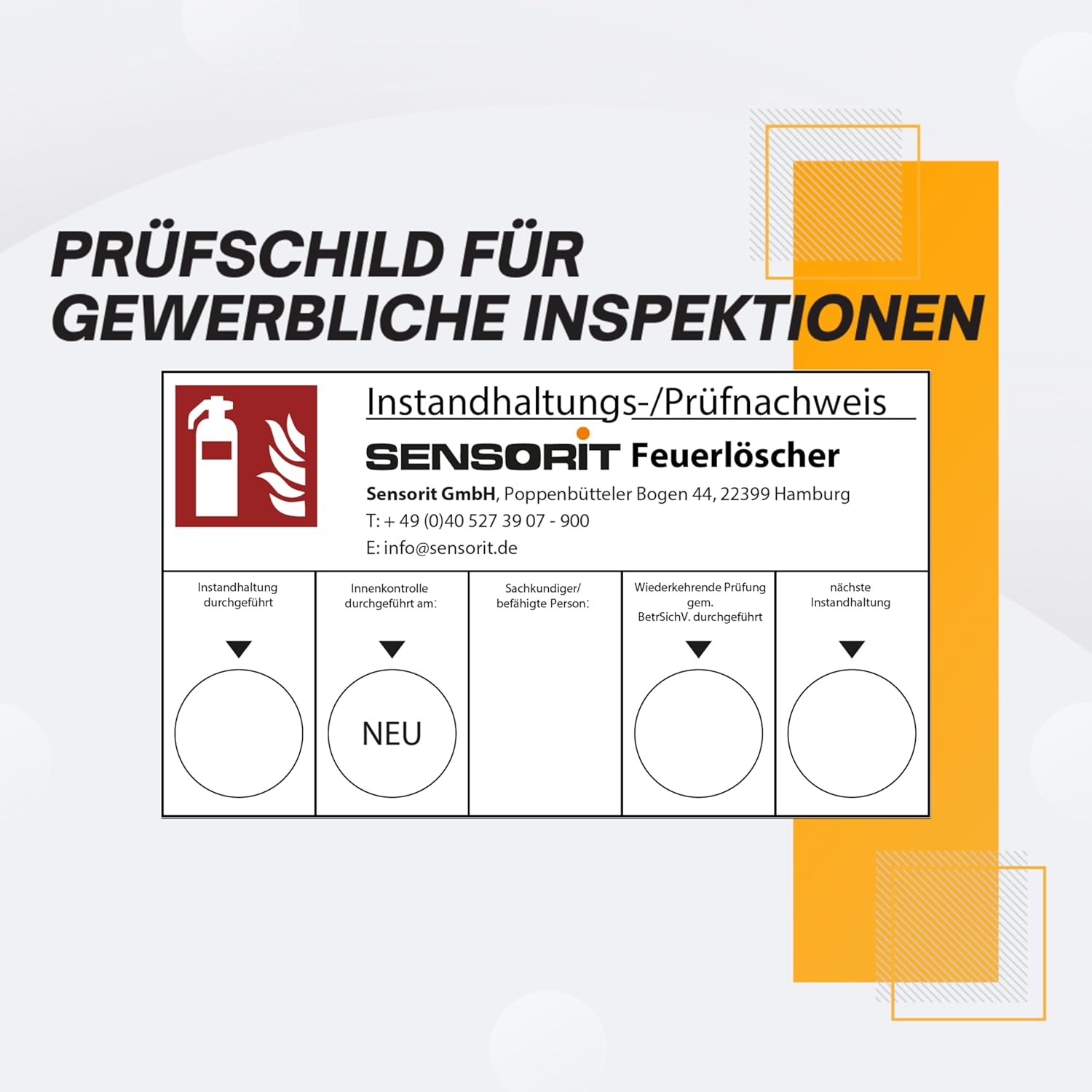 3 x 6 kg Pulverlöscher, Feuerlöscher, Autolöscher, ABC-Pulver, Pulverfeuerlöscher mit Halterung und Prüfplatte – Bild 6