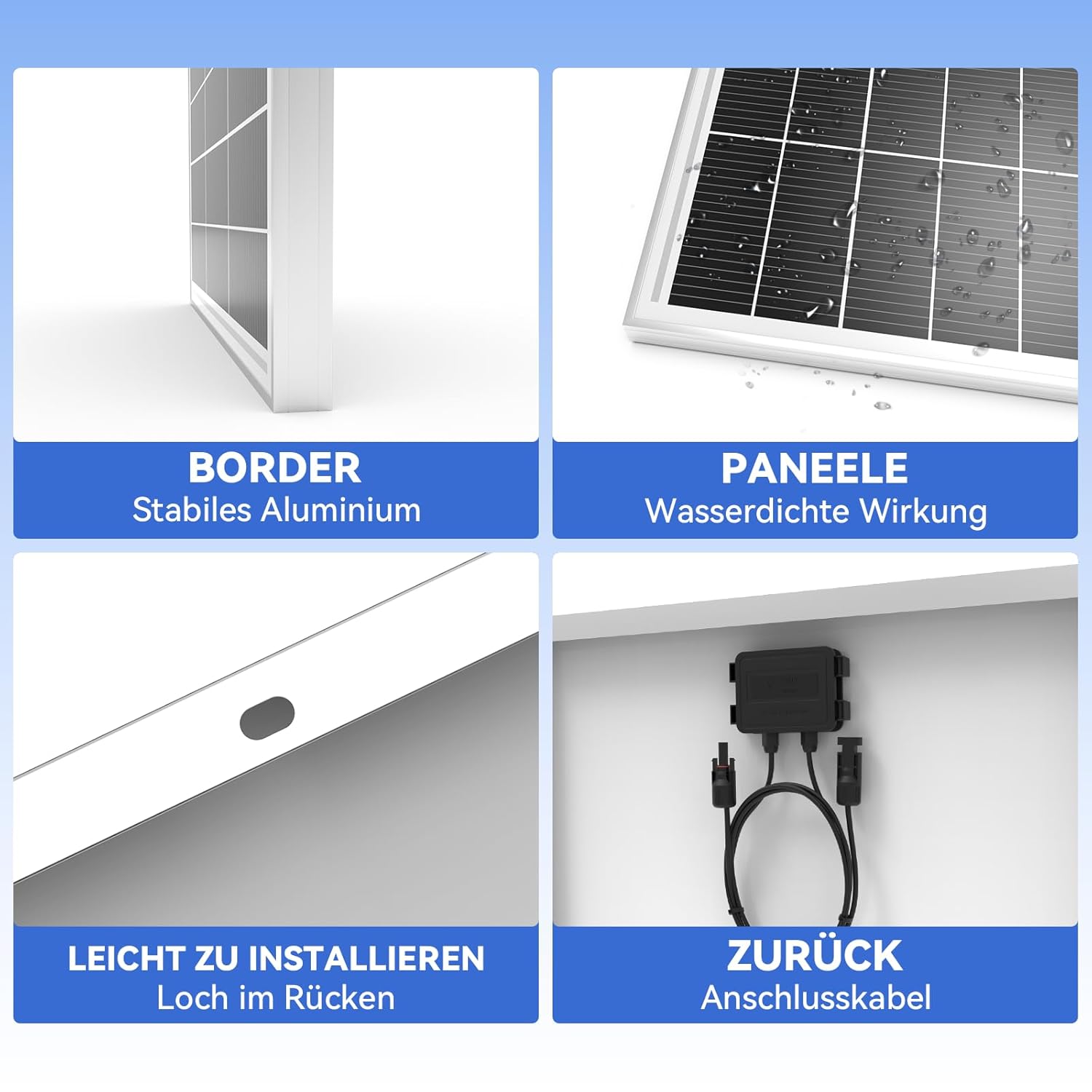WERCHTAY Solarpanel 2000 W monokristallin, Solarmodul mit hocheffizientem Aluminiumrahmen, SMBB-Technologie, PV-Modul für Batterien, Boot, Wohnmobil, Gartenhaus, Zuhause (200 W x 10) – Bild 4