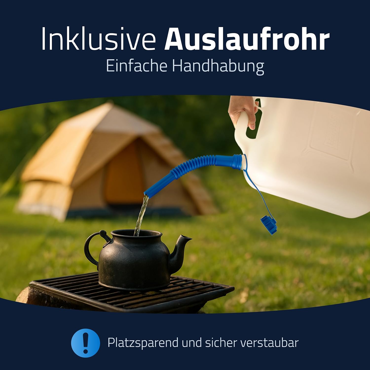 Hünersdorff Wasserbehälter Eco 22 Bin aus hochdichtem Polyethylen, 1 Stück, natur, 817600 – Bild 5