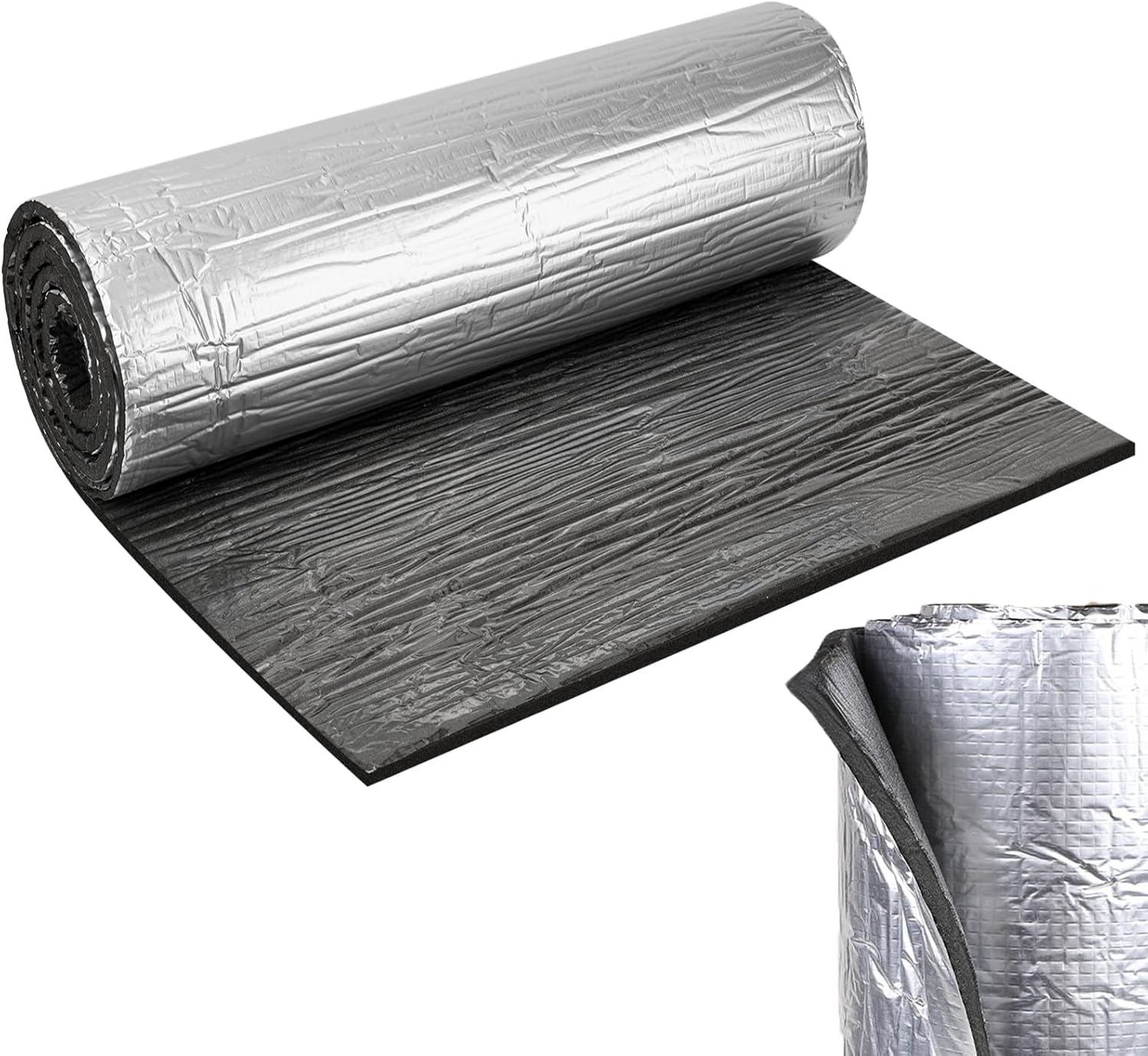 Baketron 10mm Dämmmatte Auto Selbstklebende Schallschutzmatte Dämmmatte, Schalldämmmattenrolle, Feuerfest, Feuchtigkeitsbeständig, Wasserdicht, 200cm x 50cm