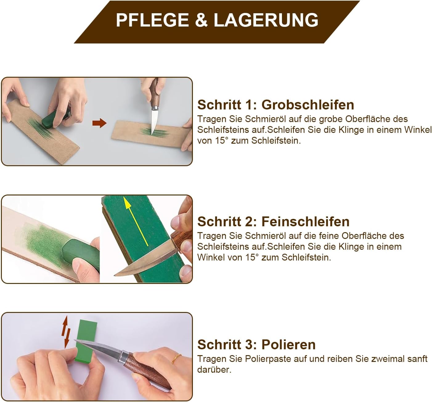 23-teiliges Schnitzwerkzeug-Set, Schnitzset für Heimwerker, Anfänger, professionelles Holzschnitzwerkzeug-Set für Erwachsene und Anfänger, inklusive Inspiration und künstlerischer Anregung – Bild 4