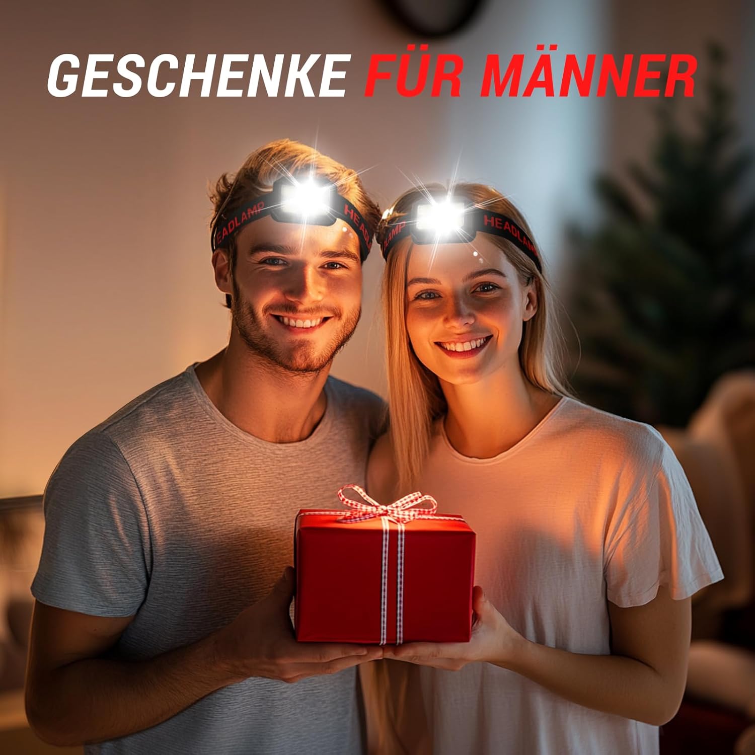 Winzwon USB wiederaufladbare LED-Stirnlampe, wasserdicht, leicht, Mini-Stirnlampe, perfekt zum Laufen, Joggen, Angeln, Camping | Kopflampe mit Rotlicht Wasserdicht Stirnlampen USB-C mit 8 Lichtmodi Sensor für Kinder Erwachsene, Laufen, Joggen,Angeln – Bild 9