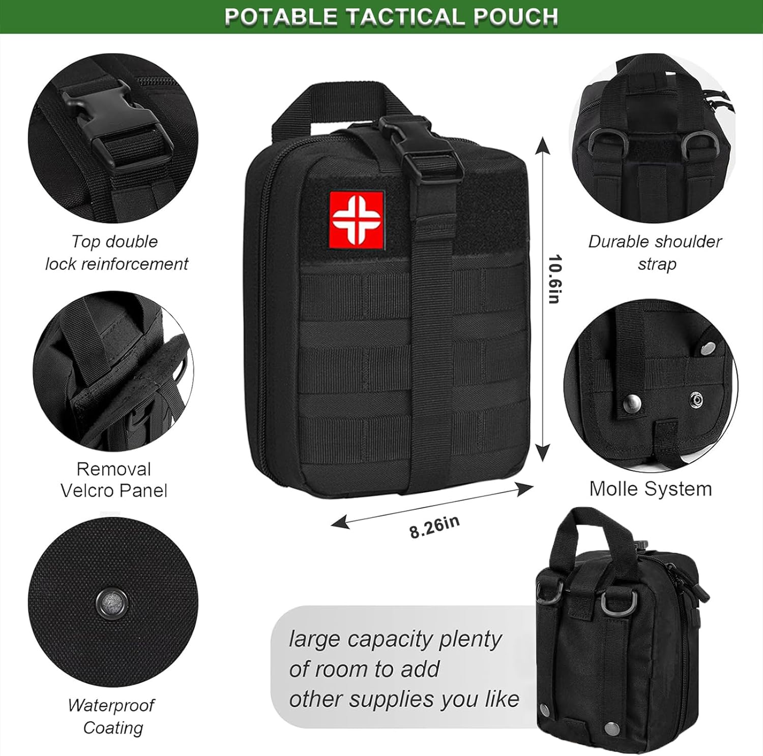 Survival-Kit 163 in 1, Notfall-Überlebensausrüstung mit Kompass, Jagdmesser, Multitool, Hammer, Axt, Taschenlampe und anderem Zubehör, Geschenke für Männer, Camping, Wandern, Abenteuer – Bild 7
