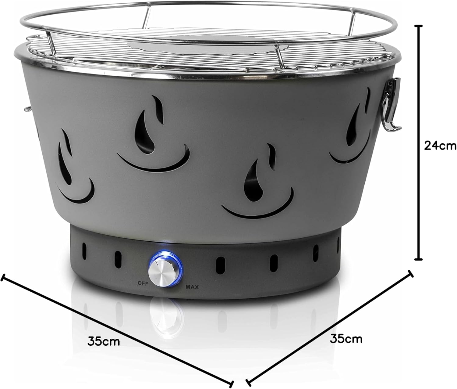 ACTIVA Airbroil Campinggrill I Premium Minigrill Mobil & Kompakt I Leistungsstarker & stylischer Holzkohlegrill für ein gelungenes Barbecue inklusive Tasche – Bild 8
