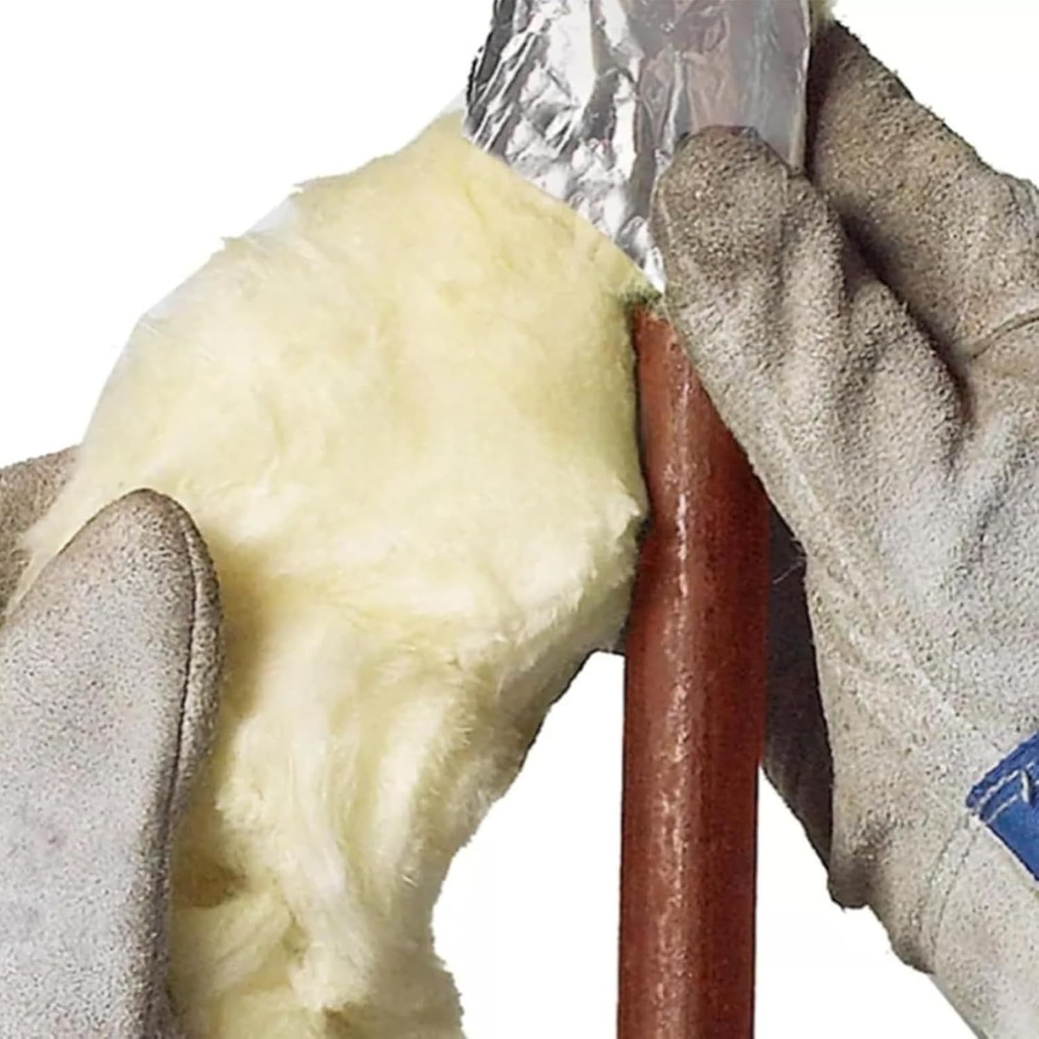 Generisch Rohrisolierung – 10 m Aluminiumfolie, thermische Glaswolle-Isolierrolle | Feuerfeste schallabsorbierende Glasfaserplatte | Wärme- und Schalldämmung für Rohre, HVAC-Systeme und den Heimgebrauch – Bild 8