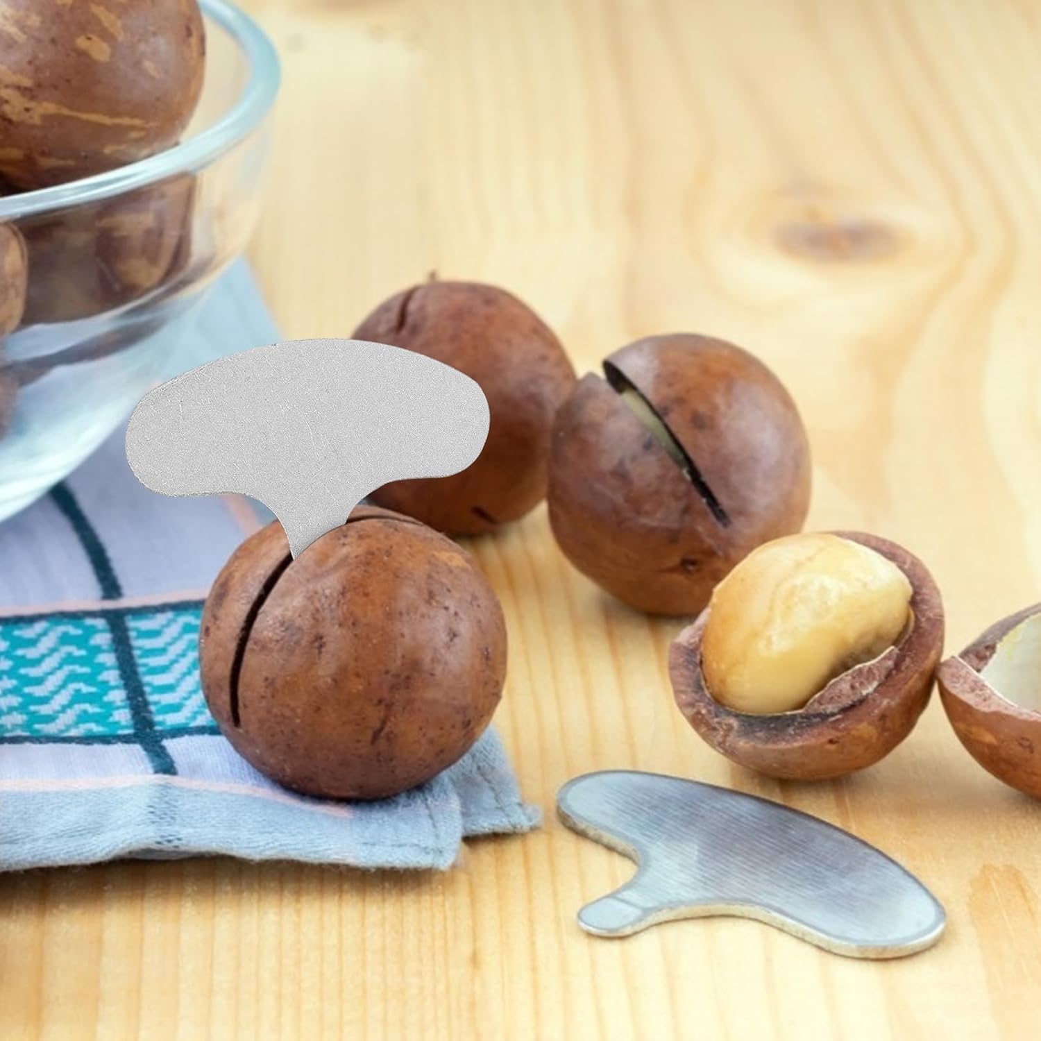 TOYANDONA 50 Stück Macadamia-Nussöffner aus hochwertigem Edelstahl, leicht, praktisches Haushaltswerkzeug zum einfachen Öffnen von Macadamia-Haselnuss und Pekannuss, kompakt – Bild 4