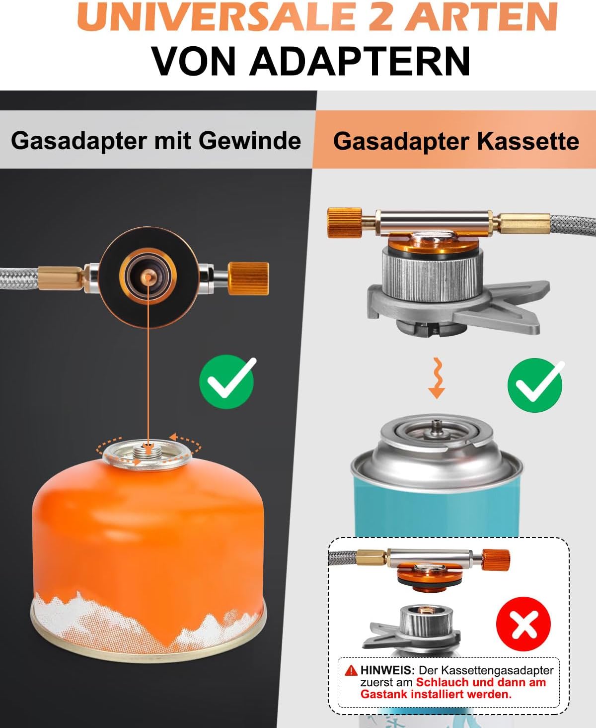 AUTOPkio Campingkocher Gas 6800 W, Tragbarer Gaskocher Camping Gaskocher | Verbessert mit 3 Brennerköpfen, Piezo-Zündung, Windschutz für Wandern, Trekking, Picknick, Küche im Freien – Bild 4