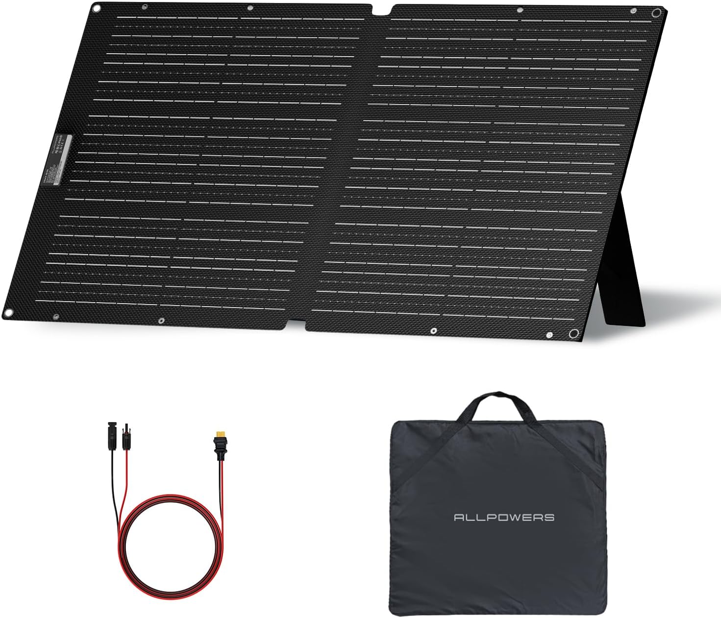 ALLPOWERS faltbares Solarpanel 100 W, monokristalline Solarmodule für S300 R600 R1500 R2500 tragbares Kraftwerk, Solargenerator, Photovoltaikmodul, Solaranlage für Camping, Garten, Wohnmobil, Wohnmobil