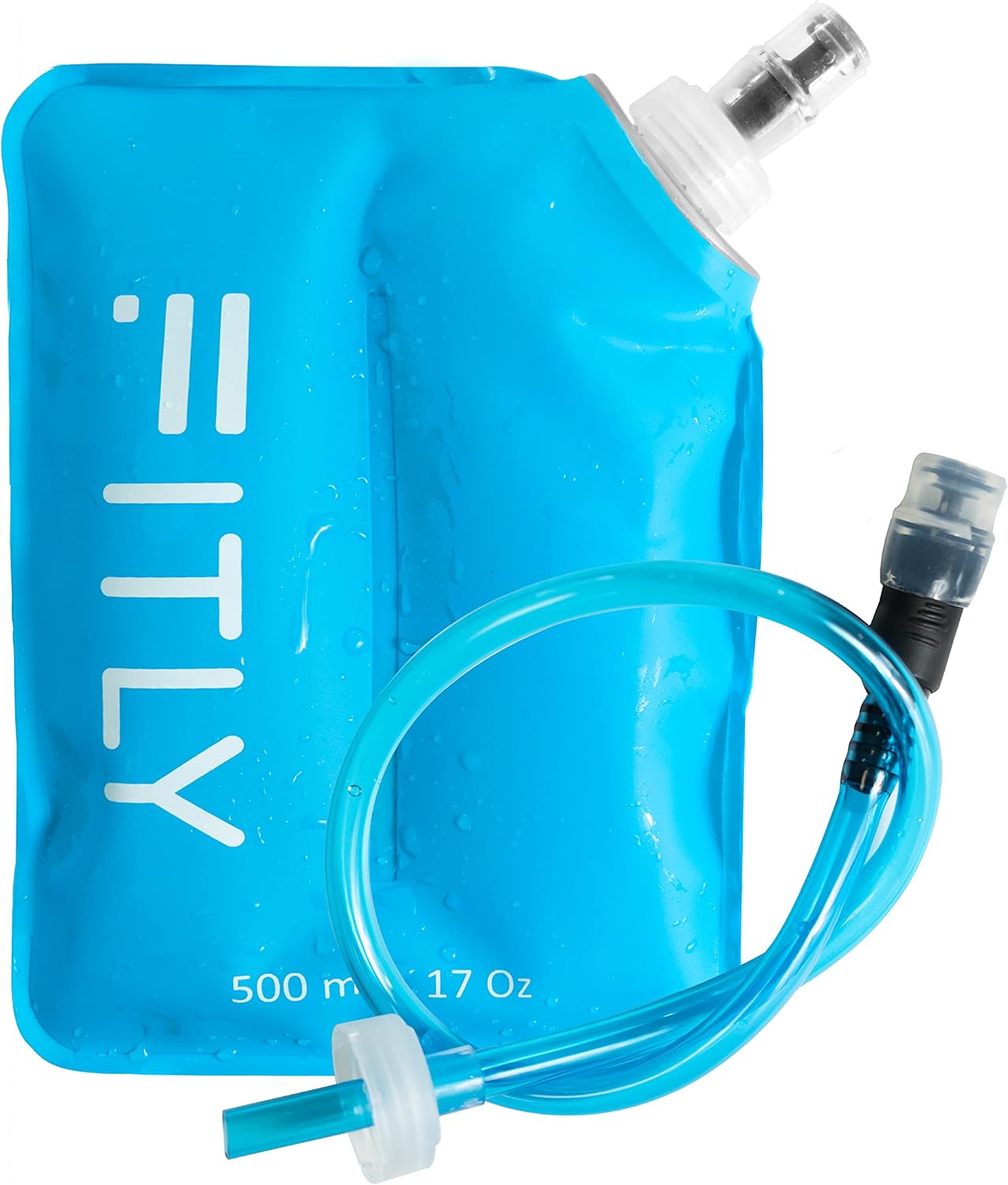 FITLY faltbare Wasserflasche – ideal zum Laufen, Wandern, Radfahren – Laufwasserflasche für Outdoor-Sportarten – Sportflasche zum Wandern – Wasserflasche für Trinkrucksack