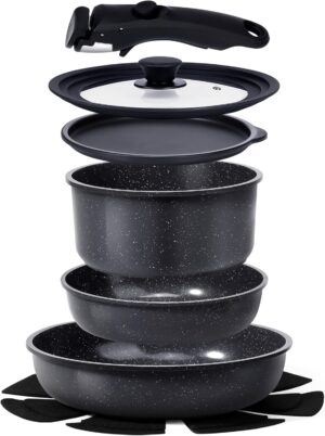 GiPP Granit-Pfannen-Set, 8-teilig, ...