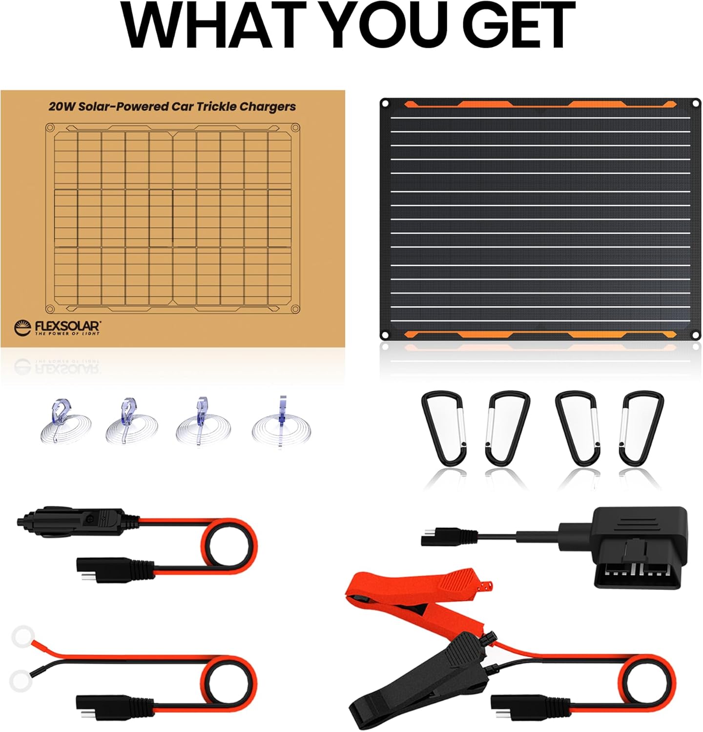 Solar-Autobatterie-Ladegerät, 12 V, 20 W, Solarpanel, IP67, wasserdichtes Solarpanel, tragbares SAE-Verbindungskabel für Auto, Boot, Motorrad, Anhänger, Wohnmobil, Wohnmobil, Marine – Bild 7