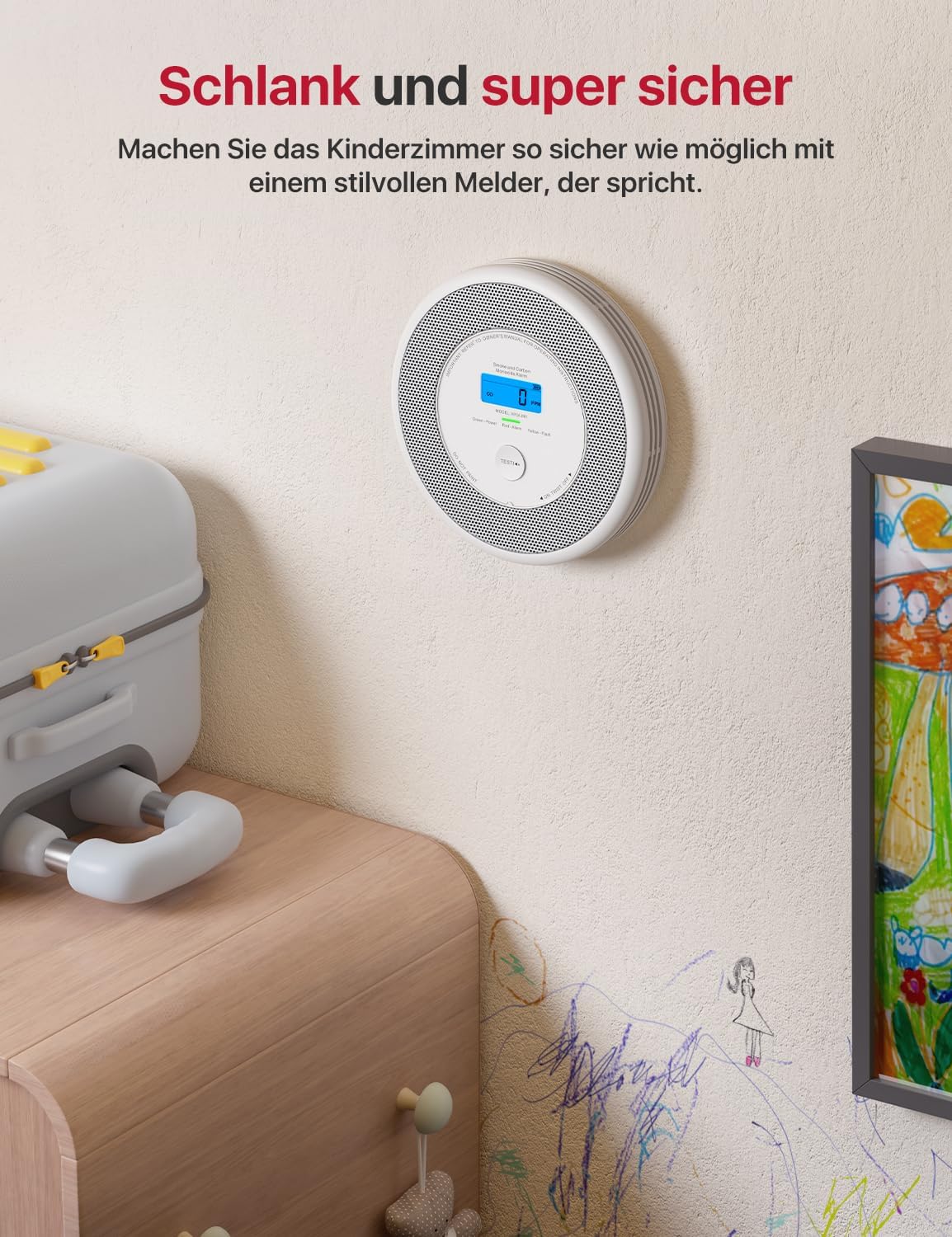 X-Sense Rauch- und CO-Melder mit Sprachalarm und Standortansage mit XP0A-MR11-Kits, 30 mm dick, ohne SBS50-Basisstation, XP0A-MR, 1 Stück – Bild 8