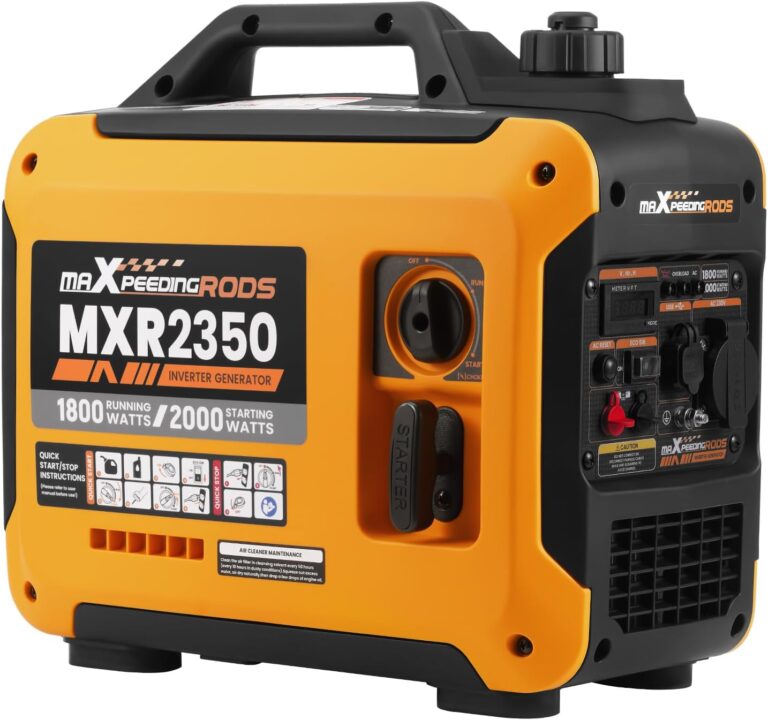 maXpeedingrods Inverter Stromerzeuger 2000W Benzin 4-Takt mit USB und 230V Steckdosen, Digitalanzeige, kompakt und leicht für Camping, Outdoor-Reisen, Wohnmobil