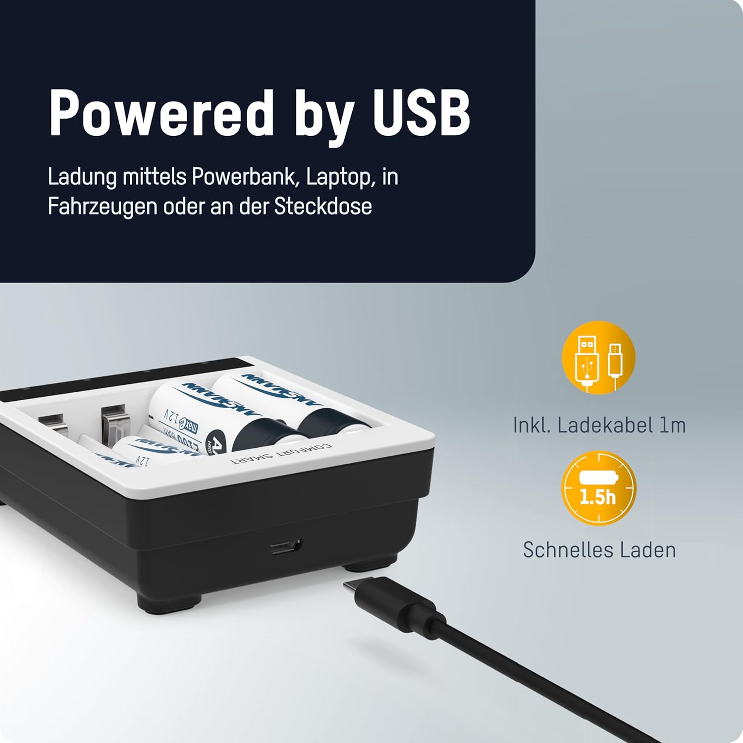 Ansmann Batterieladegerät – Automatisches Batterieladegerät mit Perfect 7-Ladetechnologie und Reparaturmodus – Bild 4