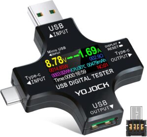 USB-Tester-Messgerät, 2-in-1-USB-C...