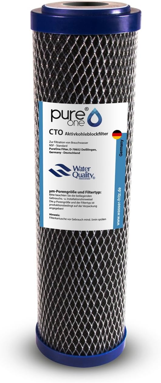 10-Zoll-Wasserfilterkartusche CTO-Aktivkohle 1 µm WQA-zertifiziert