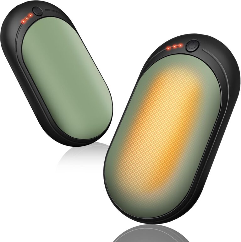 Elektrischer Handwärmer,Handwärmer Wiederaufladbar 2er Set mit 6000mAh,Taschenwärmer USB-Kabeln,3 Heizmodi,20 Stunden lang anhaltende Wärme,Aufladbare Taschenheizung für Outdoor im Winter