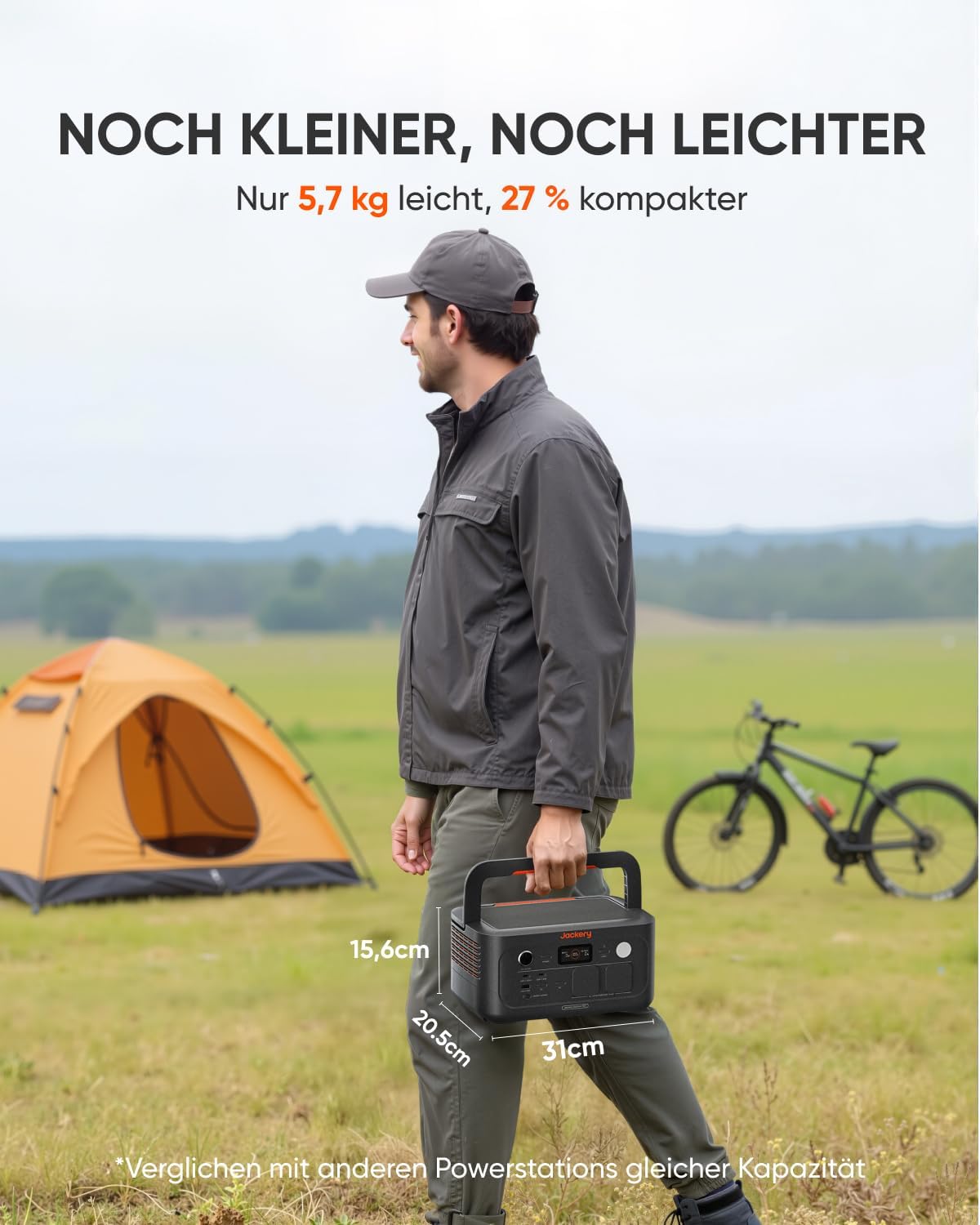 Jackery Explorer 500 V2 Tragbares Kraftwerk, 512 Wh Solargenerator 230 V/500 W (Spitze 1000 W) mit Schnellladung, LiFePO4-Akku 6000 Zyklen, Solargenerator für Camping, Wohnmobil, Notfälle, Reisen – Bild 3