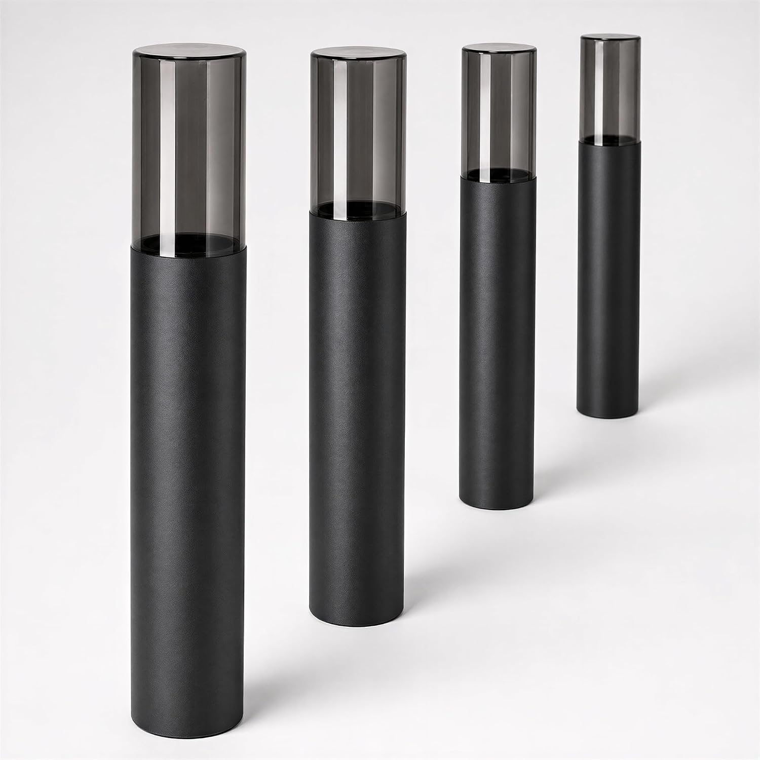 SSC-LUXon Außen-Stehlampe Varda, Schwarz, E27-Fassung, Höhe 50 cm, Wegeleuchte, Pollerlampe, 4 Stück