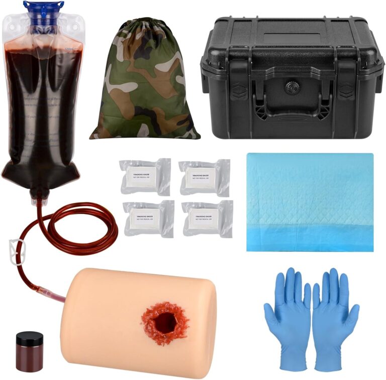 Wundpackungstrainer für Tourniquet-Training, Blutungskontrolltrainer, Blutungsstopp-Trainingsset für medizinische Kurse – Taktische Box