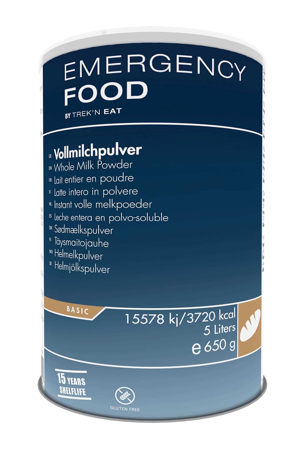 Trek'n Eat Milchpulver EL – Instant-Milchpulver mit 15 Jahren Haltbarkeit | Ergibt bis zu 5 l Milch | Outdoor, Notfallversorgung & Krisenprävention | Keine Zusatzstoffe
