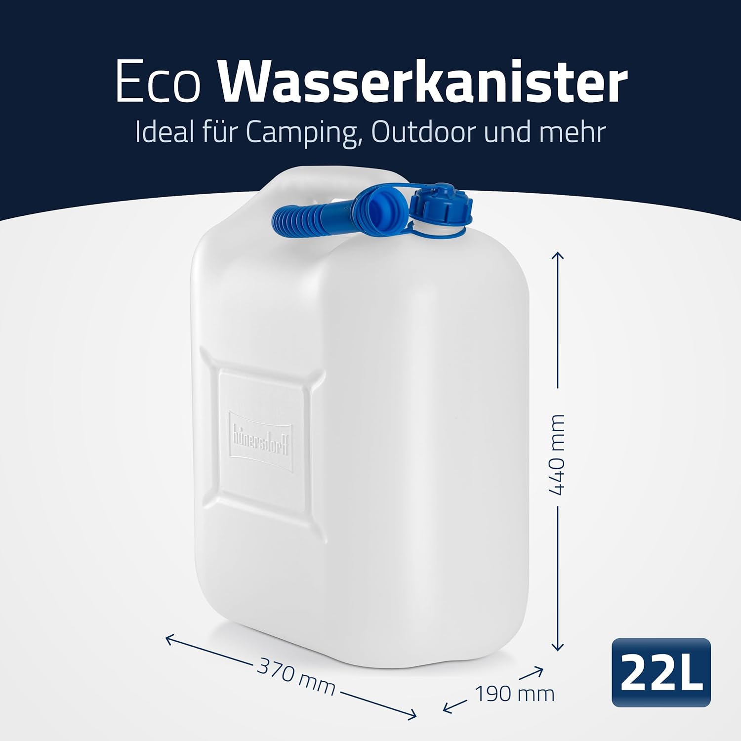 Hünersdorff Wasserbehälter Eco 22 Bin aus hochdichtem Polyethylen, 1 Stück, natur, 817600 – Bild 3