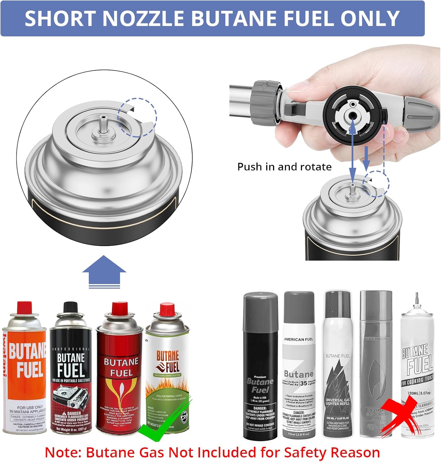 Sondiko Küchenbrenner Flammenbrenner S516, professioneller nachfüllbarer Butangasbrenner mit einstellbarer Flamme für Creme Brulee, Anbraten, Backen, Grillen – Bild 7