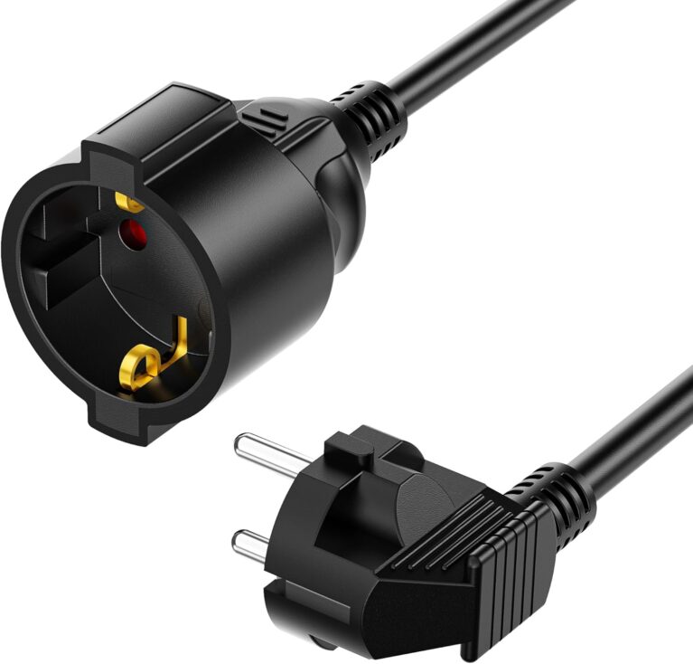 RealMade 3M Verlängerungskabel, Verlängerungskabel mit Kinderschutzstecker, 3680W Schutzkontaktverlängerung für den Innenbereich, 16A/250V, Schwarz