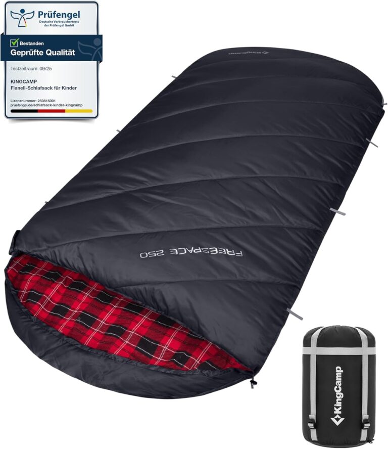 KingCamp Schlafsack XXL Baumwolle Flanell Erwachsene Übergröße | Deckenschlafsack für Winter&Sommer.Extra breit 220x100cm für Bewegungsfreiheit.Ideal Camping Outdoor