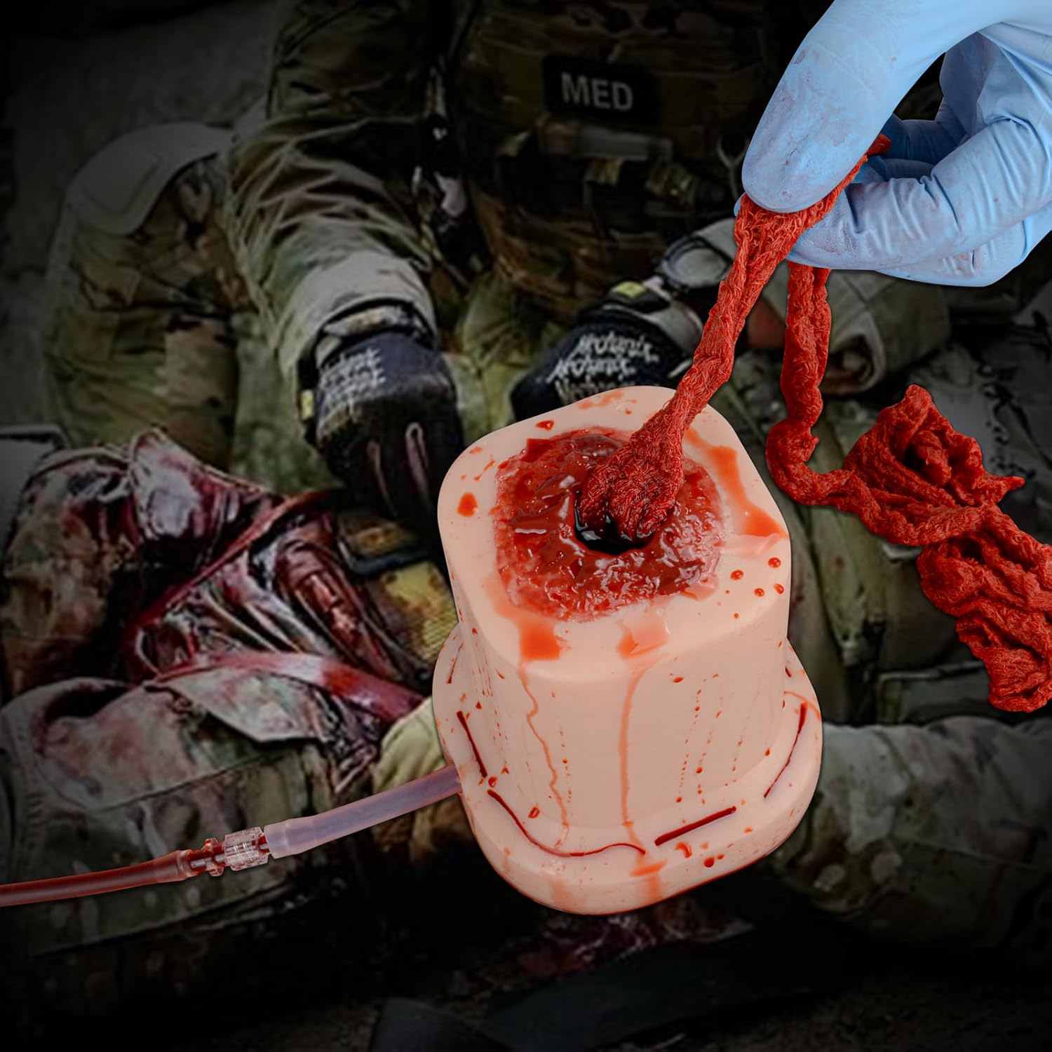 Gunshot Wound Pack-Trainer-Set, Stop The Bleed-Trainingsset, Blutungskontrollset in medizinischer Qualität (Tragetasche) – Bild 2
