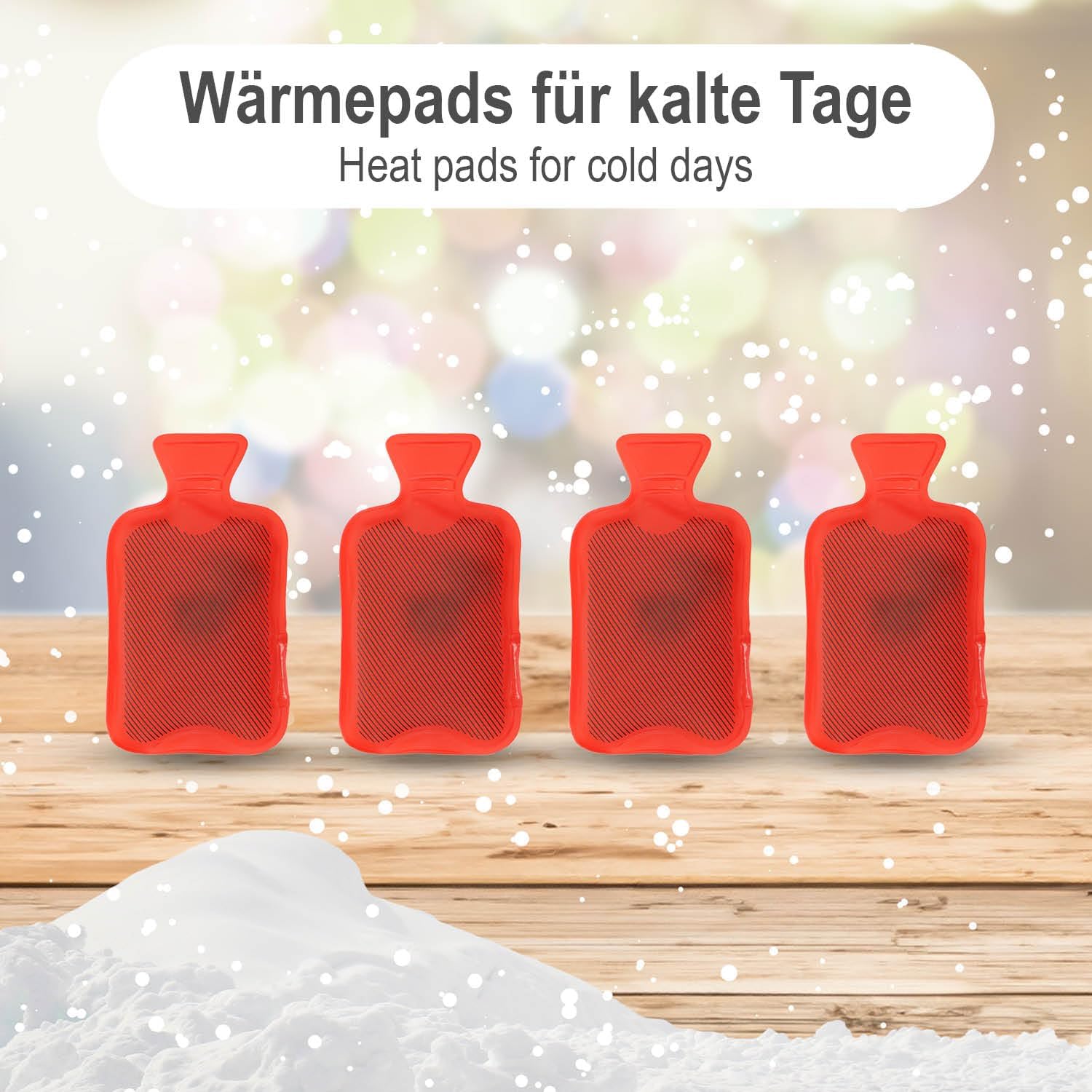 com-four Taschenwärmer, Handwärmer für unterwegs, Mini-Wärmflasche zum Bücken, wiederverwendbarer Taschenofen, robuster Fingerwärmer aus Kunststoff – Bild 2