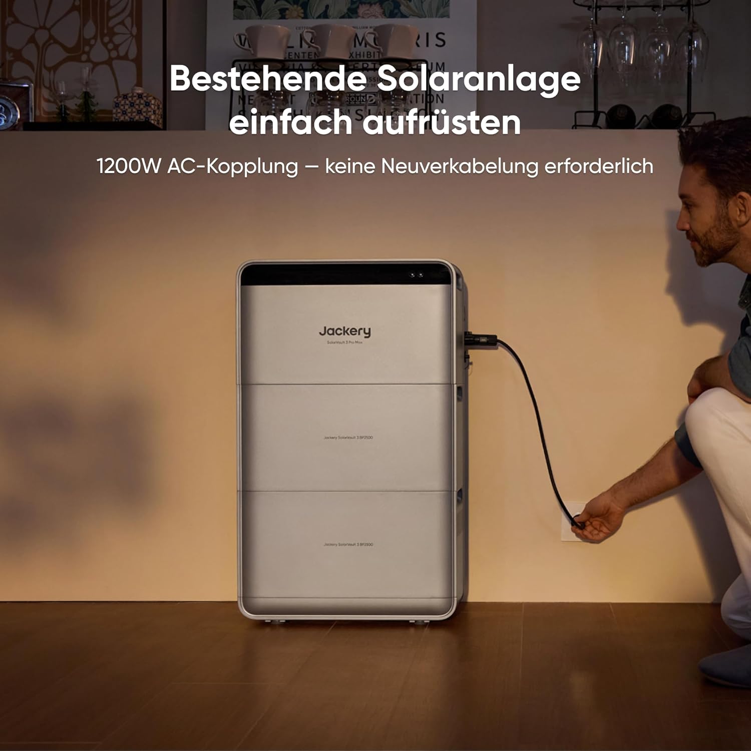 Jackery SolarVault 3 Pro Balkonkraftwerk mit Speicher, 1200 W Leistung, 4000 W PV-Eingang, 4 MPPT, erweiterbarer Solarspeicher 2,52 – 15,12 kWh, Plug & Play – Bild 4