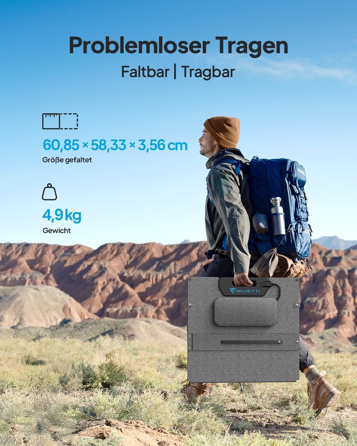 BLUETTI Solargenerator Elite 100 V2 mit 100 W Solarpanel, 1024 Wh tragbares Kraftwerk mit 2 1800 W AC-Ausgängen, 35 % kleiner, ideal für Camping, Notfälle, Backup – Bild 7
