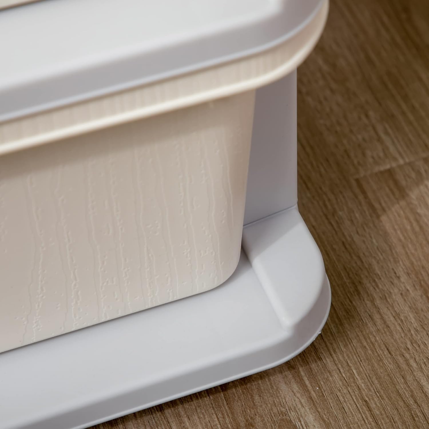HOMCOM Schubladenschrank für Kinder mit Stauraum, Aufbewahrungsboxen, Spielzeug-Organizer, Spielzeugkiste, drei Ebenen, für Kinderzimmer, 3–6 Jahre, Kindermöbel, Cremeweiß, 37 x 37 x 56,5 cm – Bild 9
