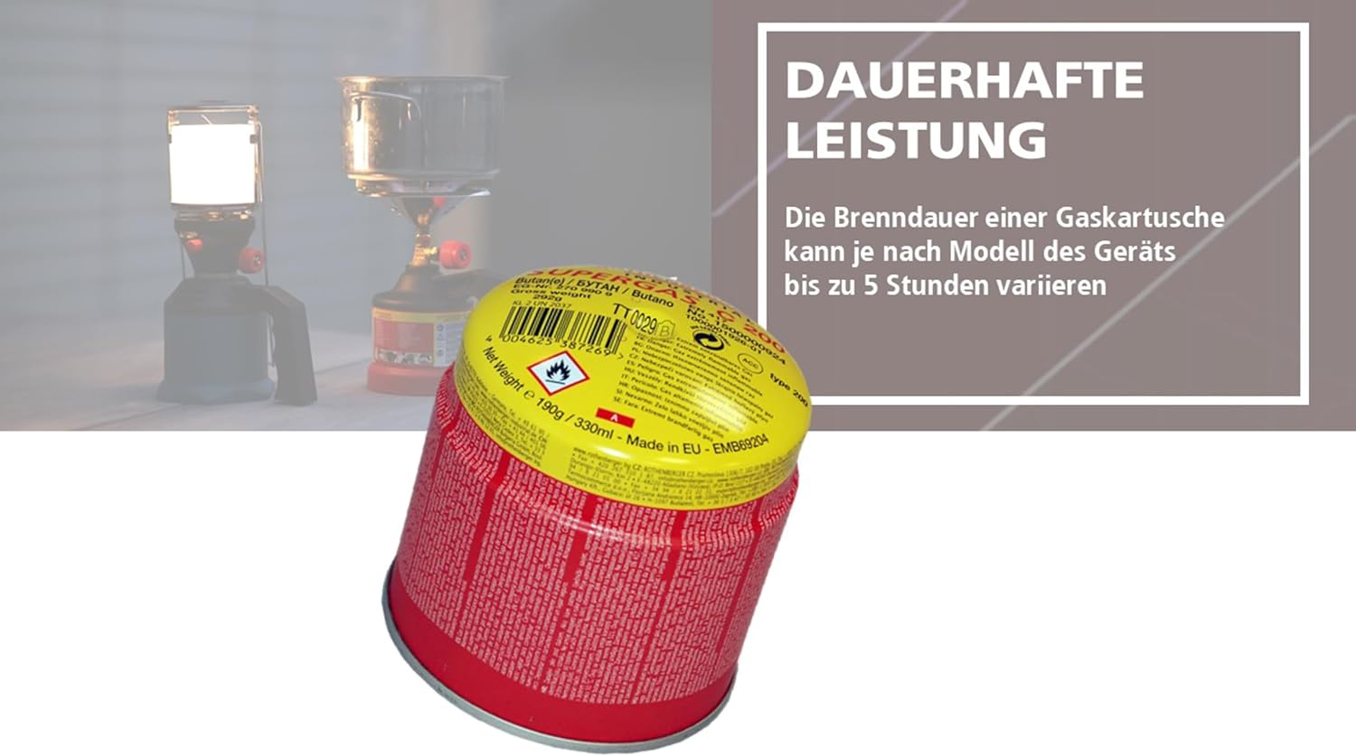 ROTHENBERGER Industrial C200 Supergas Brenngaskartusche, hochreines Butangasgemisch, 330 ml – 3er-Pack – Bild 3