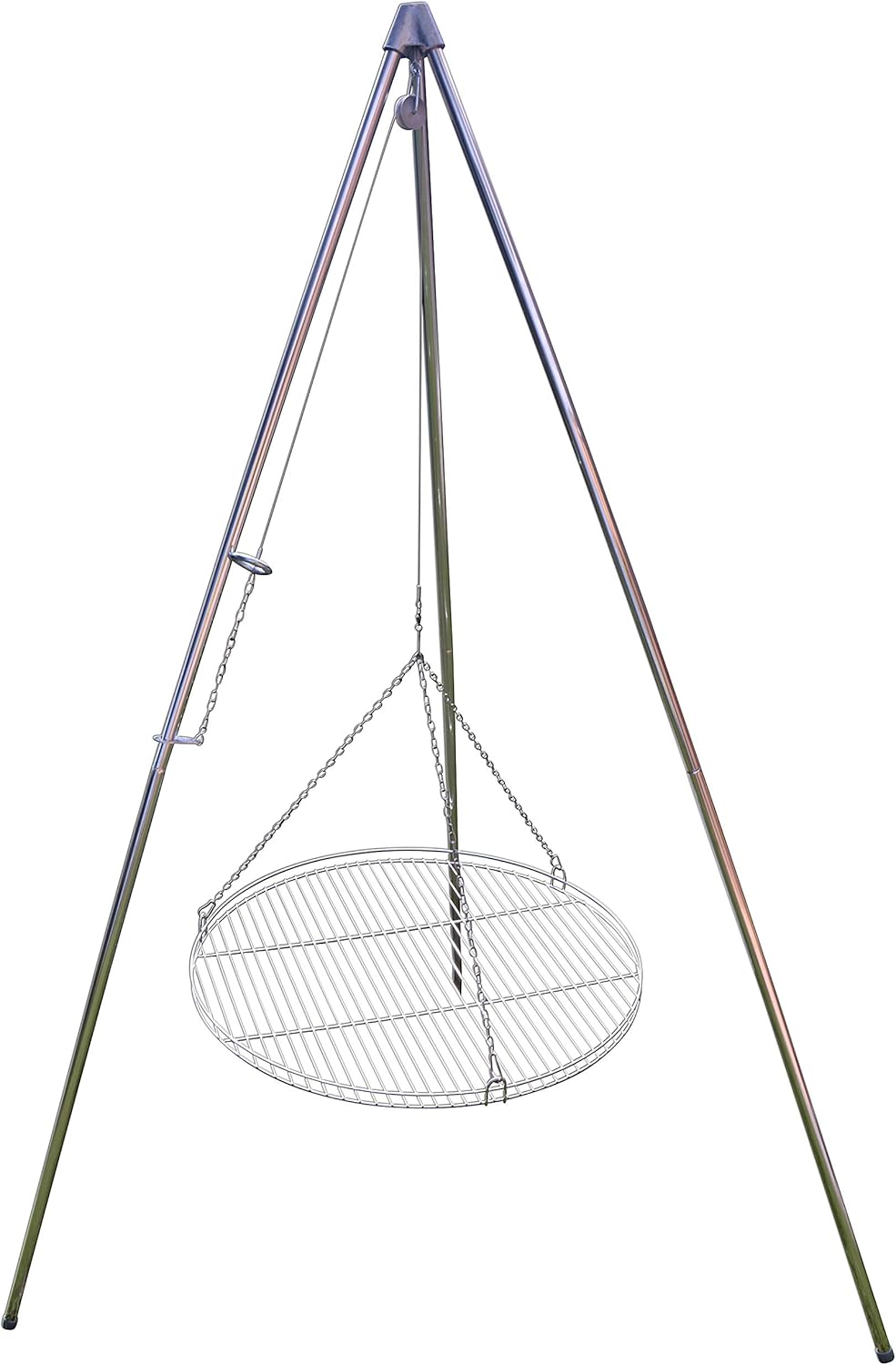3-Bein-Schwenkgrill mit 70 cm Edelstahl, hergestellt in Deutschland