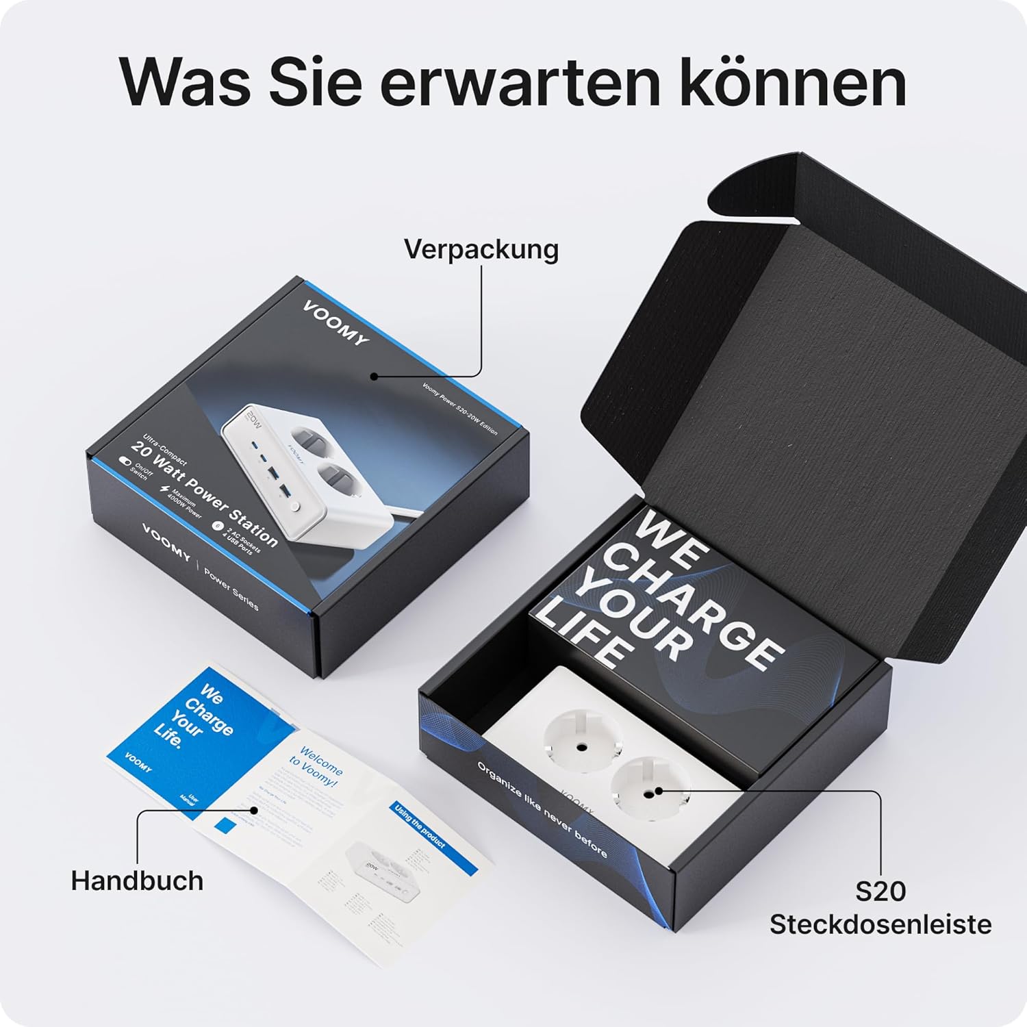 Voomy Mehrfachsteckdose mit 20W USB-Anschlüssen, Überspannungsschutz, Überlast- & Kurzschlussschutz, Sicherheitsverschluss, 2 Meter (weiß) – Bild 8