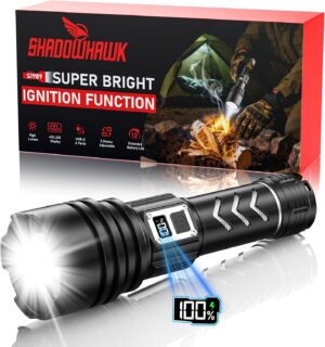 Shadowhawk Taschenlampe LED wiedera...