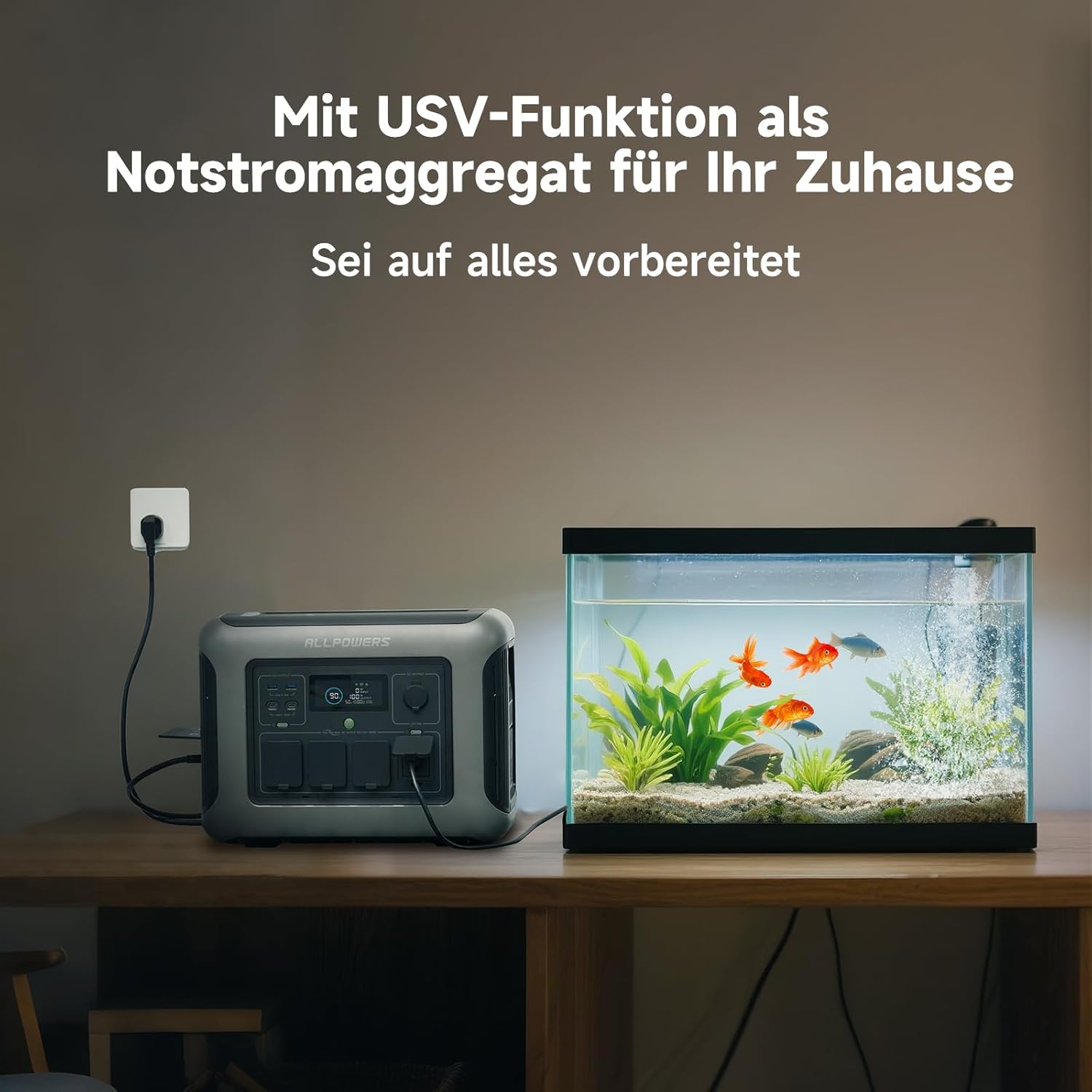 ALLPOWERS R1500 Lite Kraftwerk mit Solarpanel 200 W, 1056 Wh LiFePO4-Akku, volle Ladung in 1 Stunde, 1600 W (3200 W Peak) Solargenerator, 15 ms USV für Notstromversorgung, Stromausfälle, Camping – Bild 8