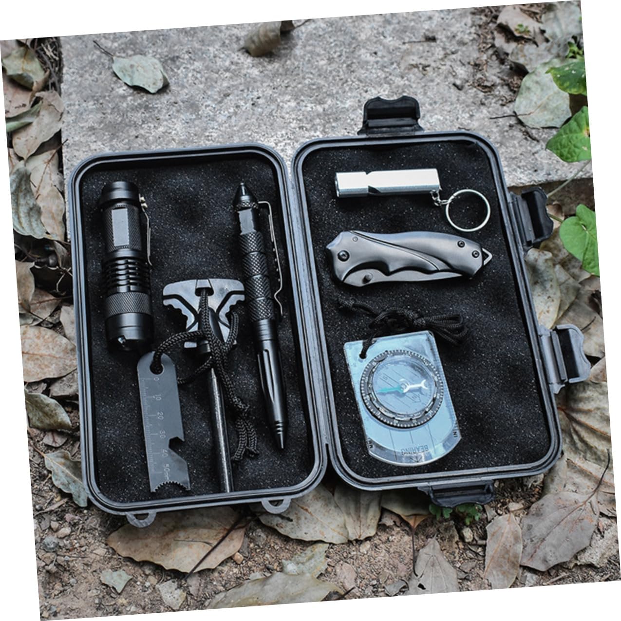 GARVALON 2 Stück stoßfeste wasserdichte Survival-Aufbewahrungsbox, abschließbarer Outdoor-Organizer aus robustem PP, stoßfest und praktisch für Camping und Notfälle – Bild 5