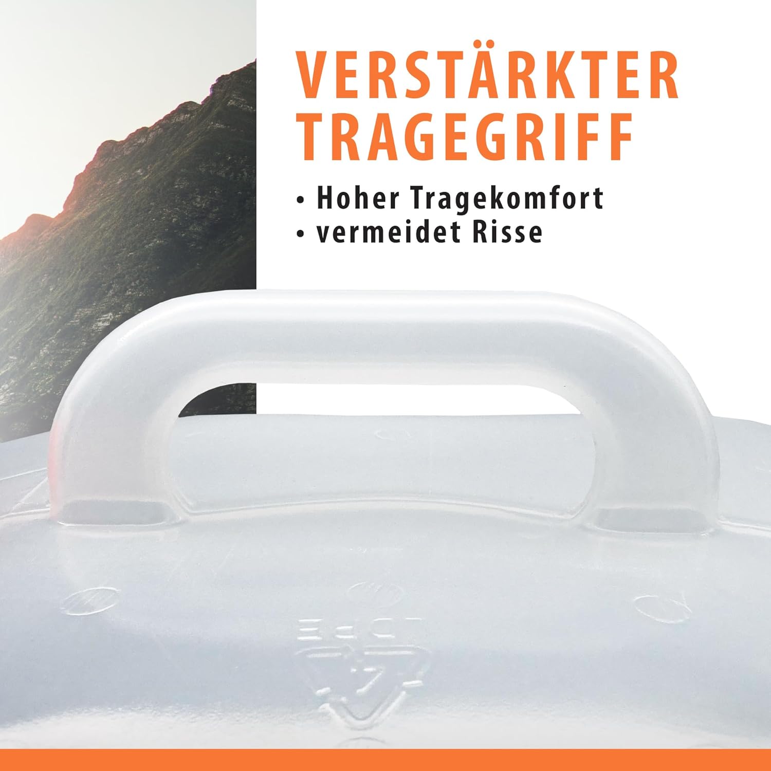 Pluvia Wasserkanister 20 L Trinkwasser-Set (2 x 20 L) faltbar – Verdunkelungs-Notfallausrüstung – Kanister mit Verschluss & Hahn, transparent – Bild 2
