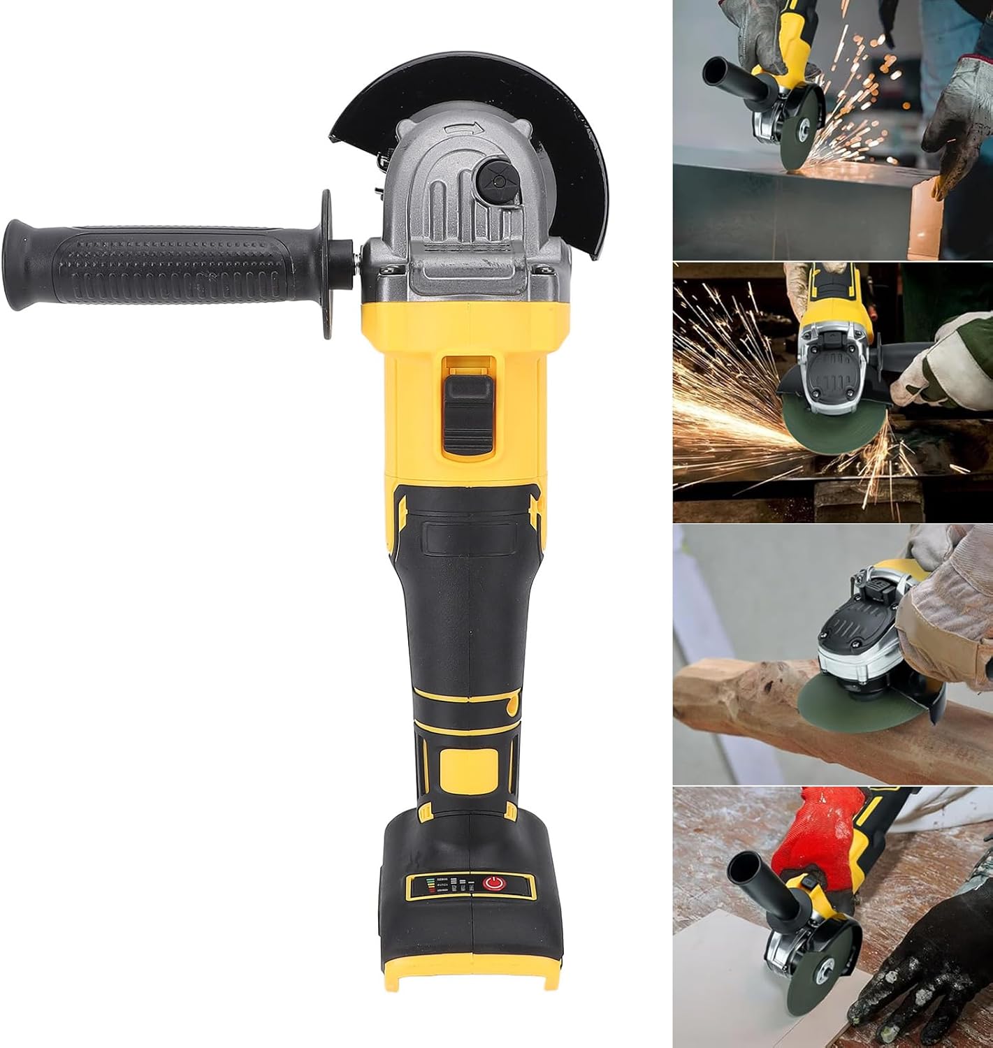 Garosa 20 V Akku-Winkelschleifer, 4-Gang-verstellbarer elektrischer Polierer, Haushaltstrimmer, wiederaufladbarer Winkelschleifer mit verstellbarem Zusatzgriff – Bild 5