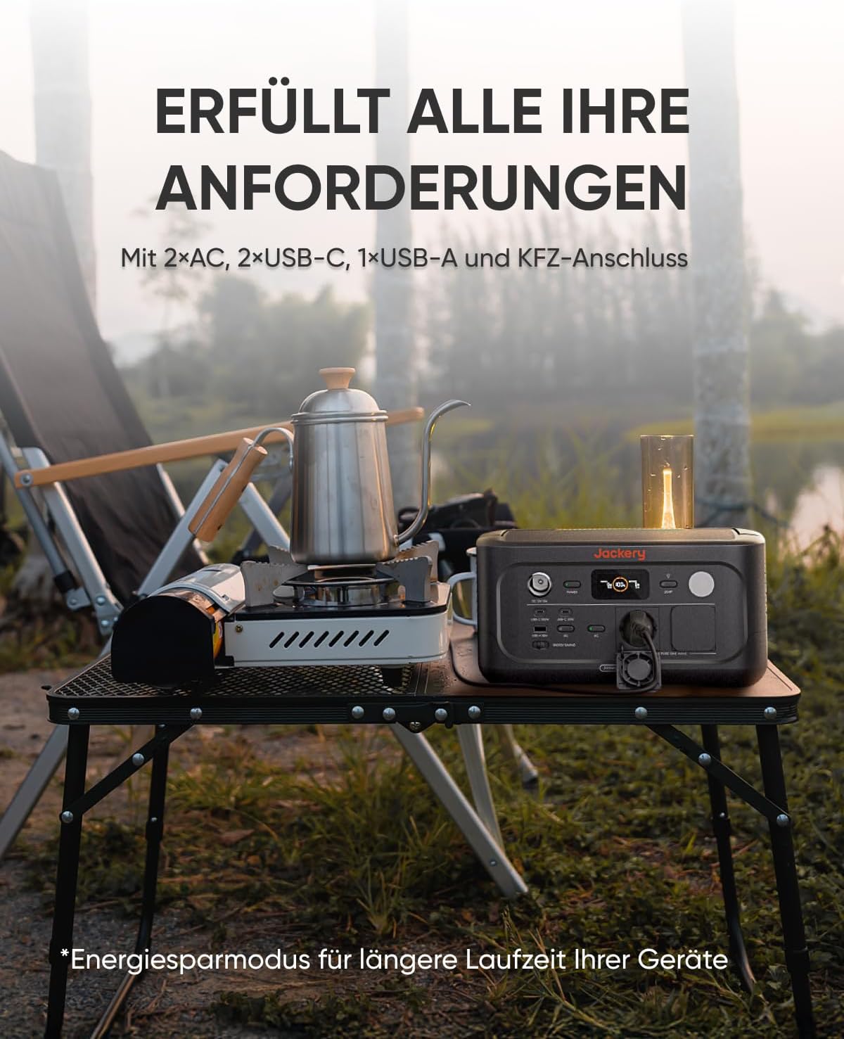 Jackery Explorer 500 V2 Tragbares Kraftwerk, 512 Wh Solargenerator 230 V/500 W (Spitze 1000 W) mit Schnellladung, LiFePO4-Akku 6000 Zyklen, Solargenerator für Camping, Wohnmobil, Notfälle, Reisen – Bild 7