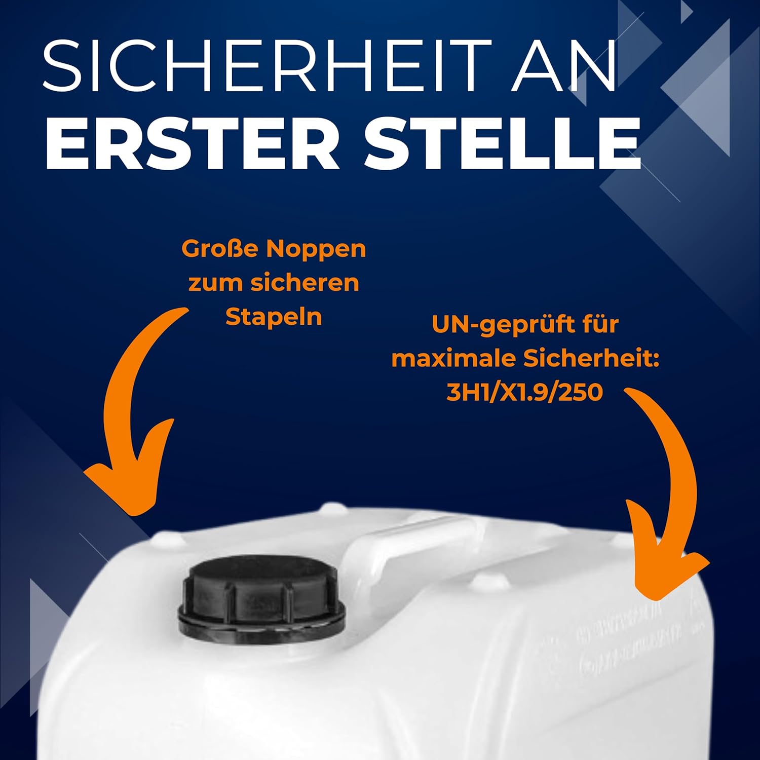 ABACUS 4 x 25 Liter Wasserkanister, Natur, Chemikalienkanister, Auslaufhahn und Deckel (DIN 61), lebensmittelecht, für den Innen- und Außenbereich, BPA-frei, säurebeständig, mit Skala zum Ablesen des Füllstands – Bild 4