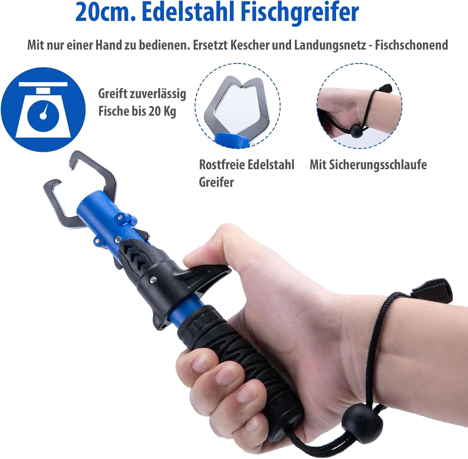Komplettes Angelset für Anfänger und Profis, multifunktionale Angelbox mit Filetmesser, Maßband, Hakenentferner, Fischgreifer, Schere, Multizange und Schneidebrett, perfektes Angelset und Angelkoffer-Zubehör – Bild 5
