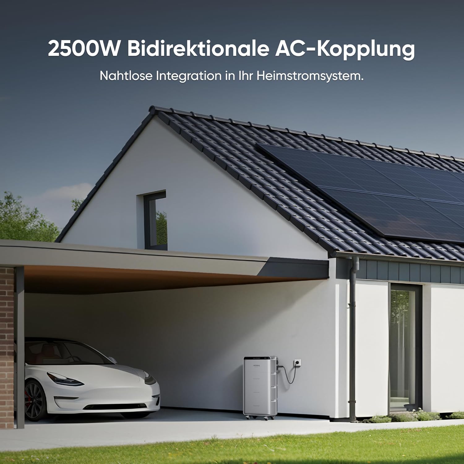 Jackery SolarVault 3 Pro Max Balkonkraftwerk mit Speicher, 2500 W, 4 MPPT, 4000 W PV-Eingang, 2500 W Notstromversorgung, erweiterbar auf bis zu 15 kWh – Bild 2