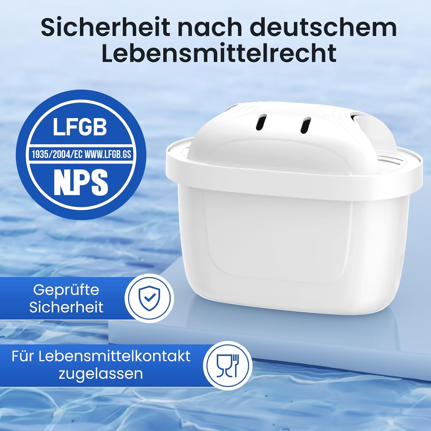 Wasserfilterkartusche für Brita Filter, 12 Stück, passend für alle Brita Wasserfilterkannen, zusätzlicher Kalkschutz, reiner Wassergeschmack, filtert PFAS, Chlor, Kalk, Metalle, ultimatives Gerät – Bild 2