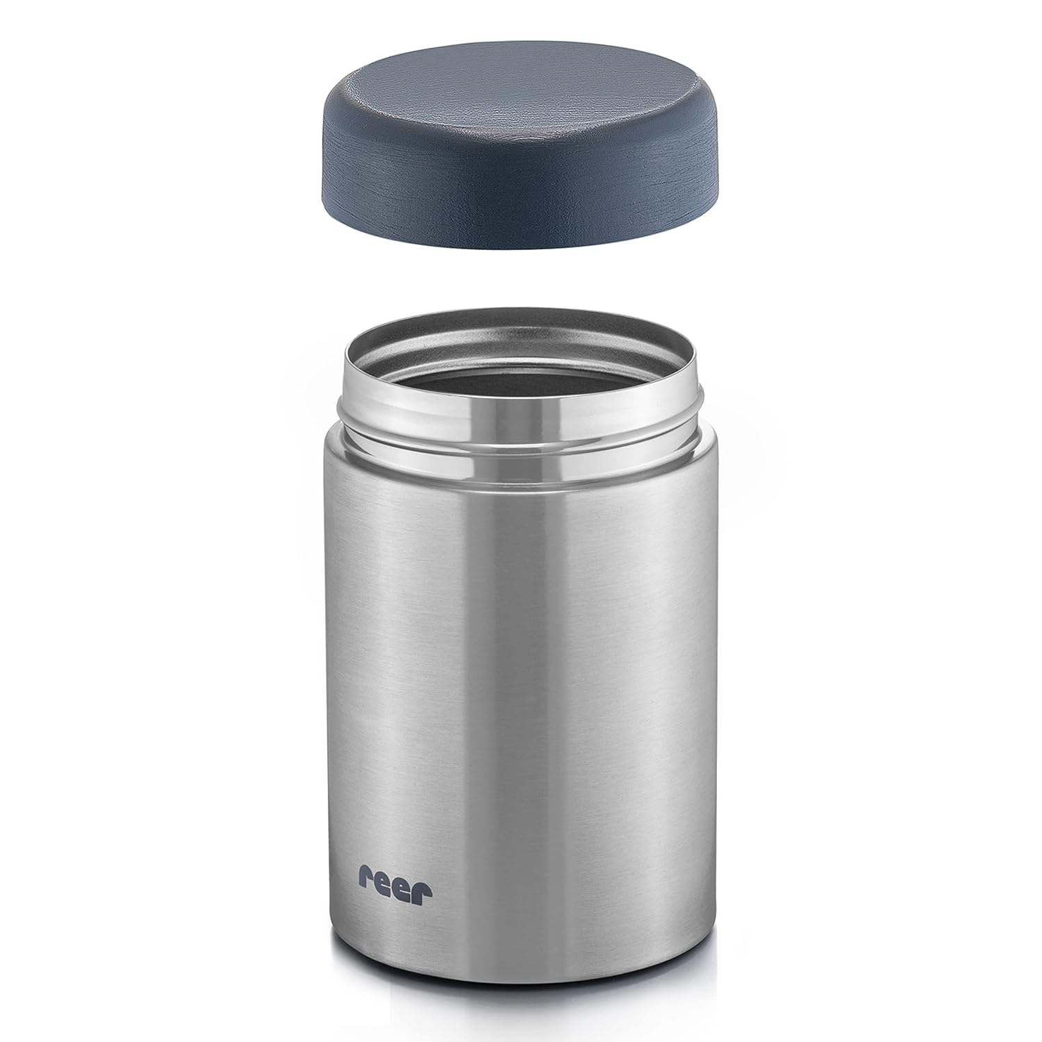 reer Pure Edelstahl Warmhaltebox, Thermobehälter, Speisen jederzeit warm halten, Warmhaltebehälter, Thermobox, 300 ml, Silber – Bild 2